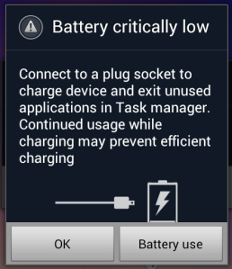 battery low
